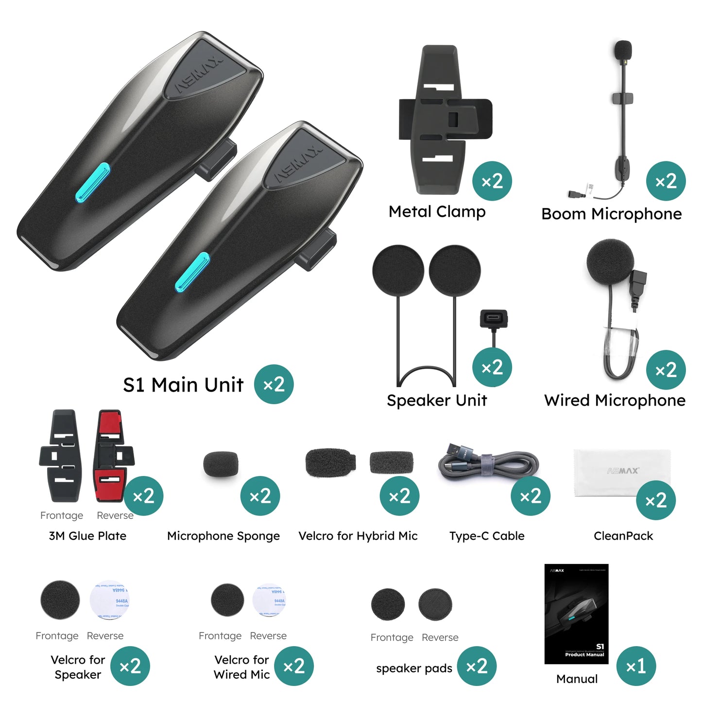 S1 Bluetooth Intercom (ASMAX)