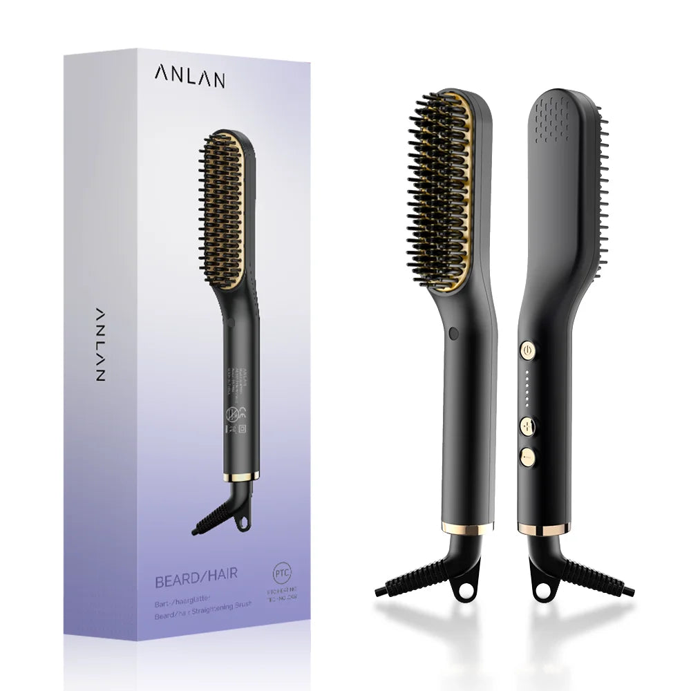 Beard & Hair Straightening Brush HZS01 (ANLAN)