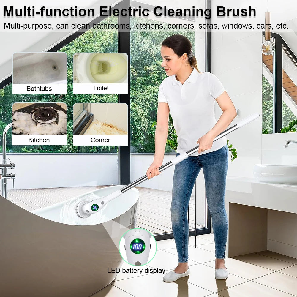 Electric Cleaning Brush 8-in-1 (Cordless)